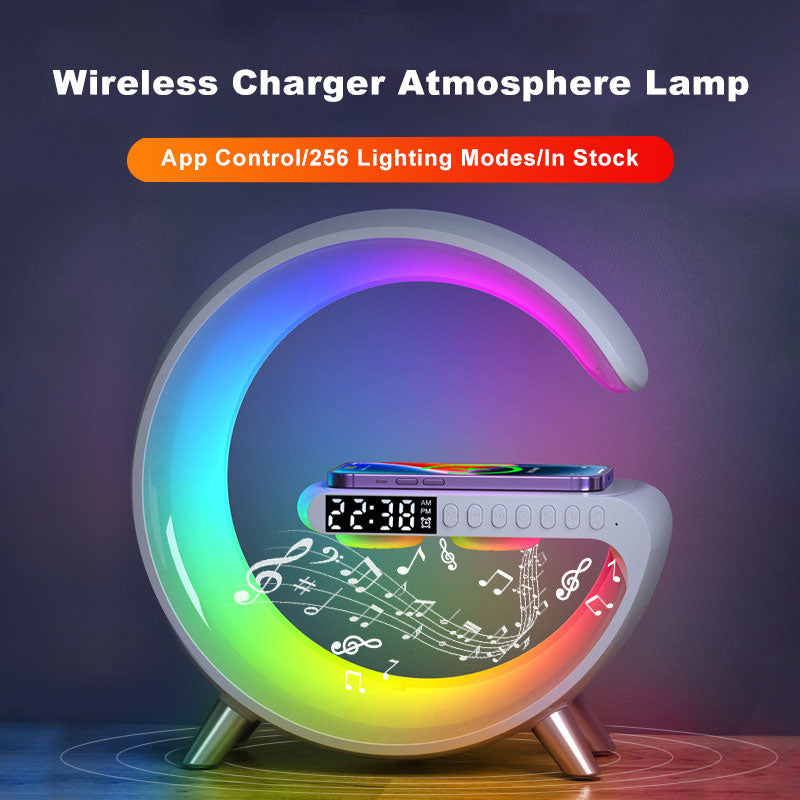 LED Lamp Bluetooth Speake Wireless Charger Atmosphere Lamp App Control 2023 New