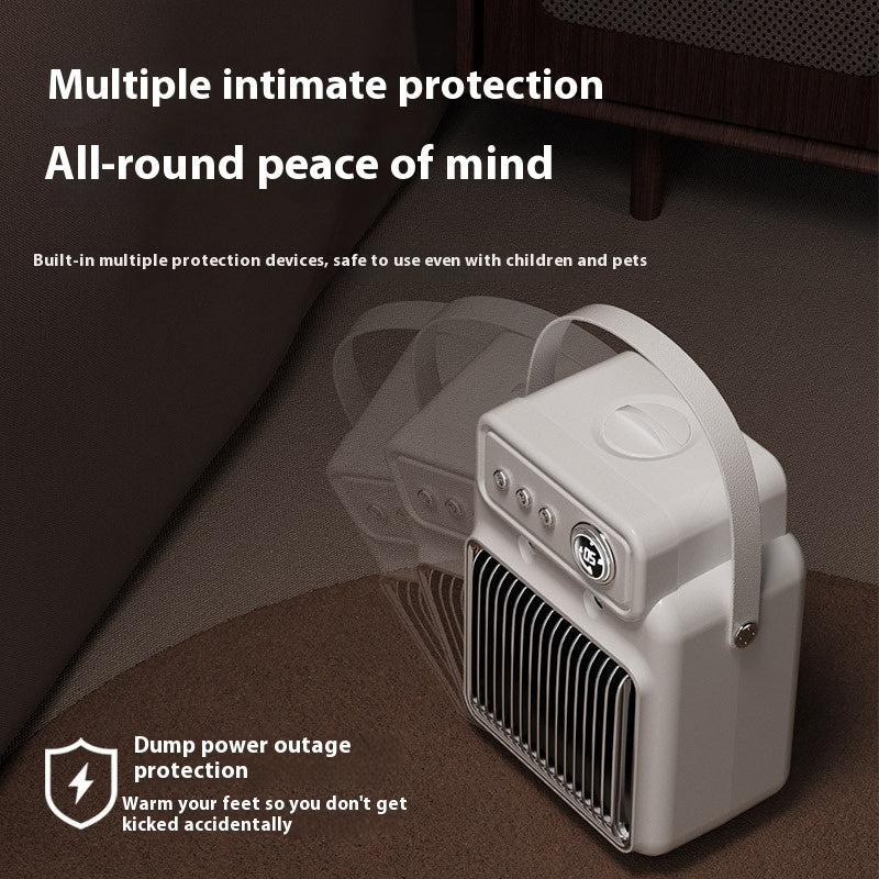 2 in 1 Electric Space Heater Fan & Humidifier Combo-1200W -Portable Heater W/timed Overheat Protection, Desk Heaters for Indoor Use -White
